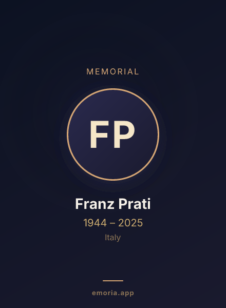 Memorial portrait of Franz Prati