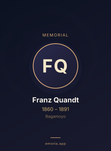Memorial portrait of Franz Quandt