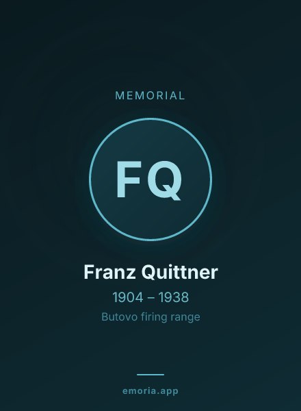 Memorial portrait of Franz Quittner