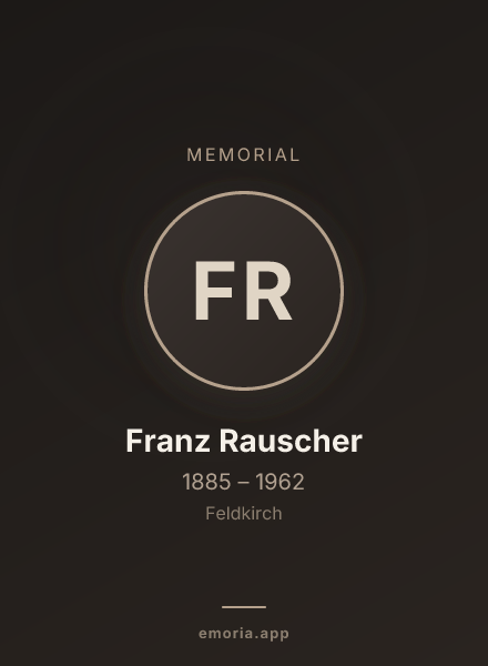 Memorial portrait of Franz Rauscher