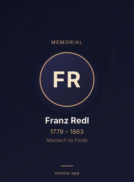 Memorial portrait of Franz Redl
