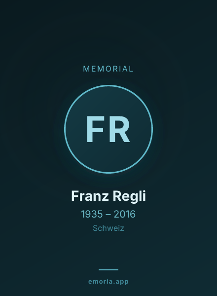 Memorial portrait of Franz Regli