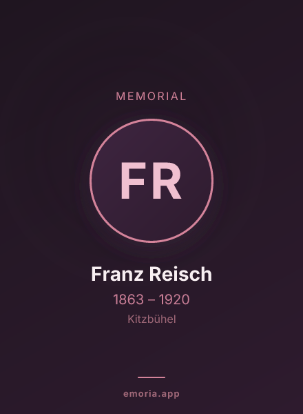 Memorial portrait of Franz Reisch
