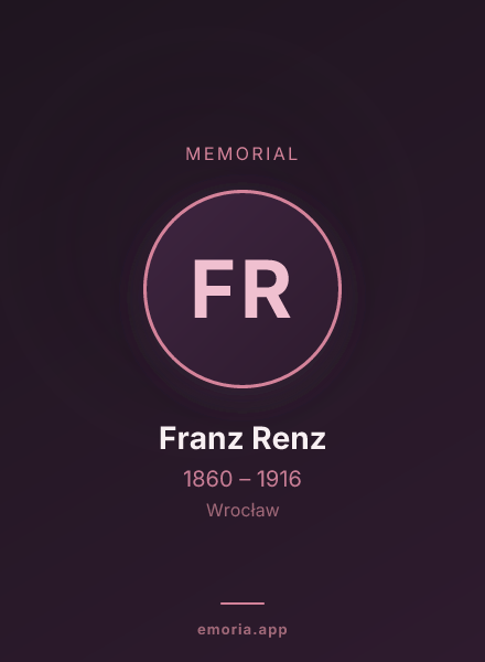 Memorial portrait of Franz Renz