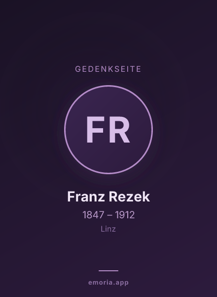 Gedenkportrait von Franz Rezek