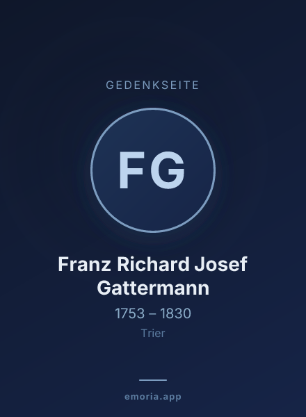 Gedenkportrait von Franz Richard Josef Gattermann