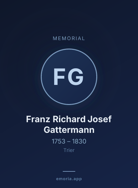 Memorial portrait of Franz Richard Josef Gattermann