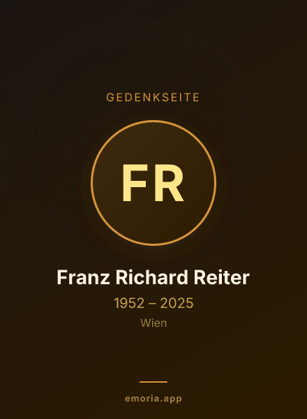 Gedenkportrait von Franz Richard Reiter