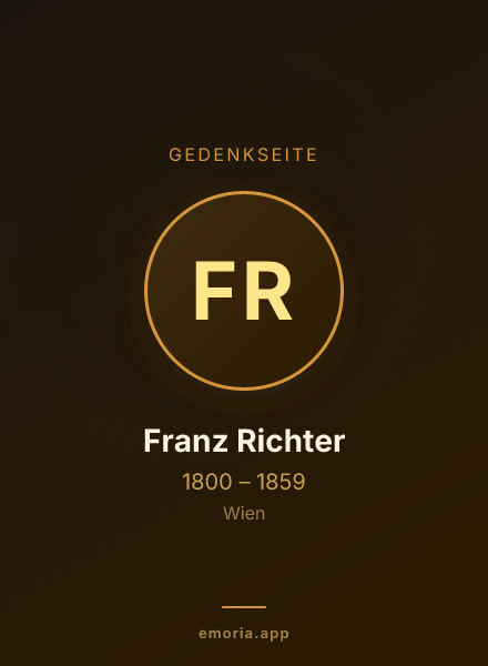 Gedenkportrait von Franz Richter