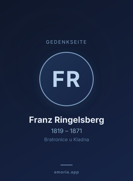 Gedenkportrait von Franz Ringelsberg