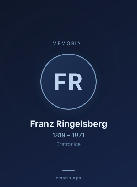 Memorial portrait of Franz Ringelsberg