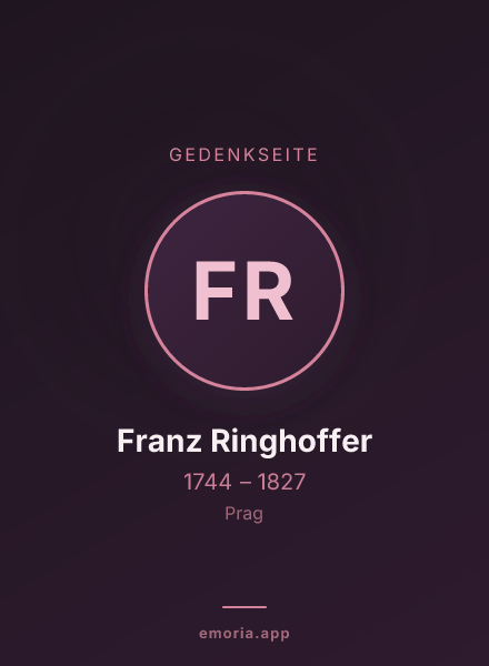 Gedenkportrait von Franz Ringhoffer