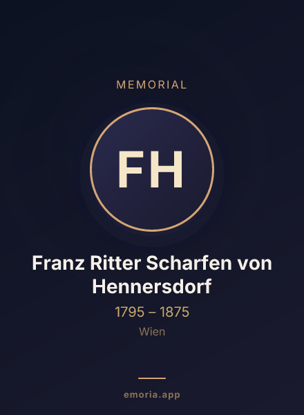 Memorial portrait of Franz Ritter Scharfen von Hennersdorf