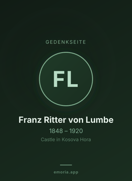 Gedenkportrait von Franz Ritter von Lumbe