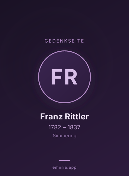 Gedenkportrait von Franz Rittler