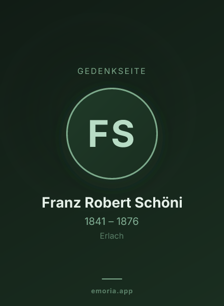 Gedenkportrait von Franz Robert Schöni