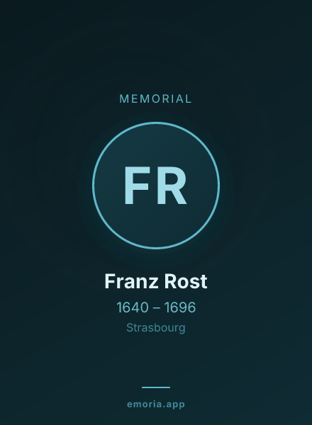 Memorial portrait of Franz Rost