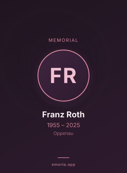 Memorial portrait of Franz Roth