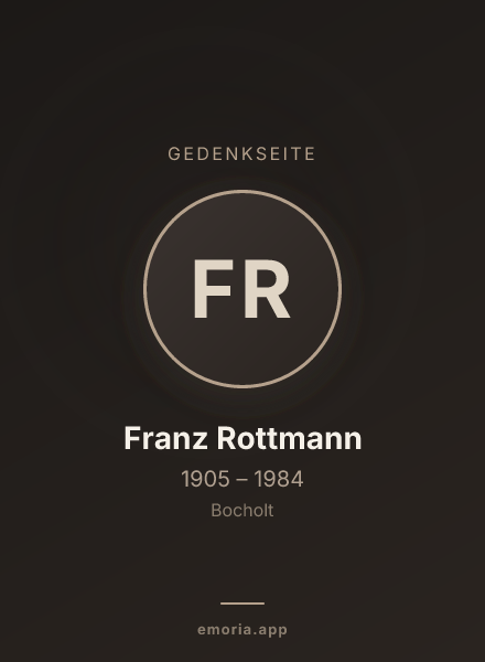 Gedenkportrait von Franz Rottmann