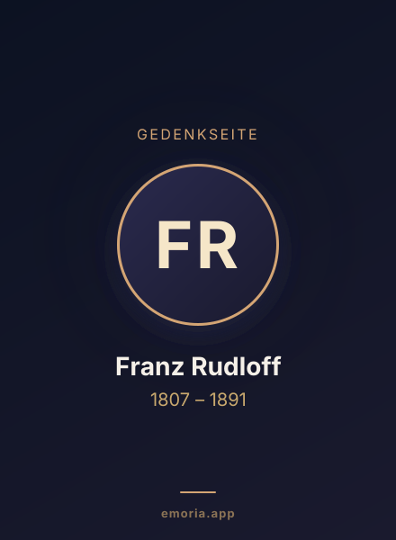 Gedenkportrait von Franz Rudloff