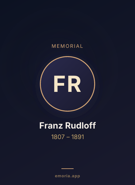 Memorial portrait of Franz Rudloff