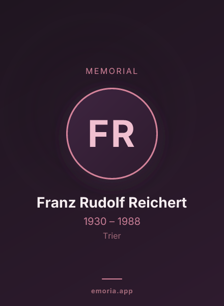Memorial portrait of Franz Rudolf Reichert