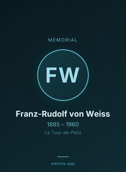 Memorial portrait of Franz-Rudolf von Weiss