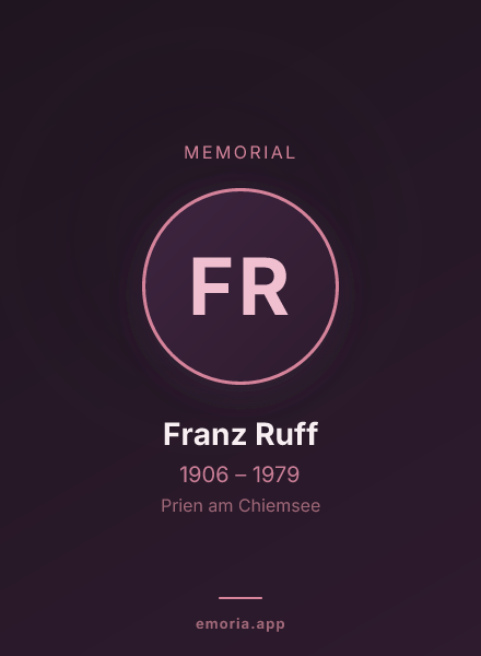 Memorial portrait of Franz Ruff