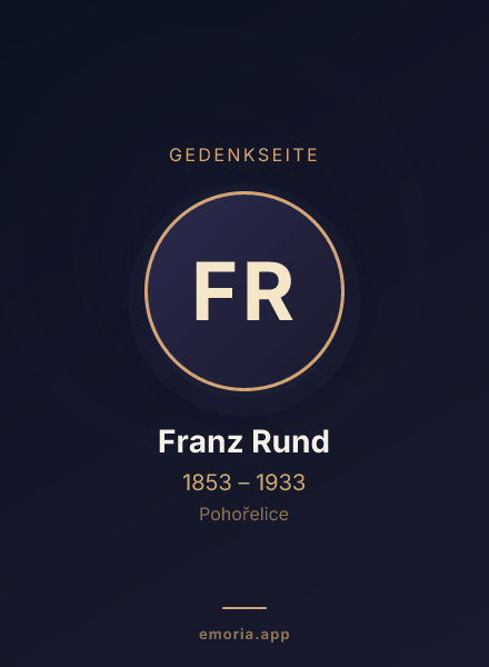 Gedenkportrait von Franz Rund
