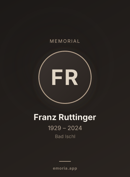 Memorial portrait of Franz Ruttinger