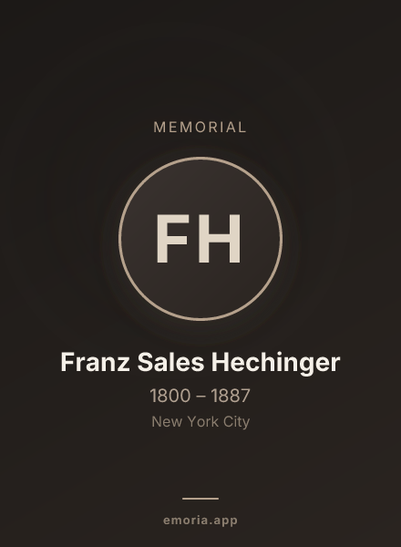 Memorial portrait of Franz Sales Hechinger
