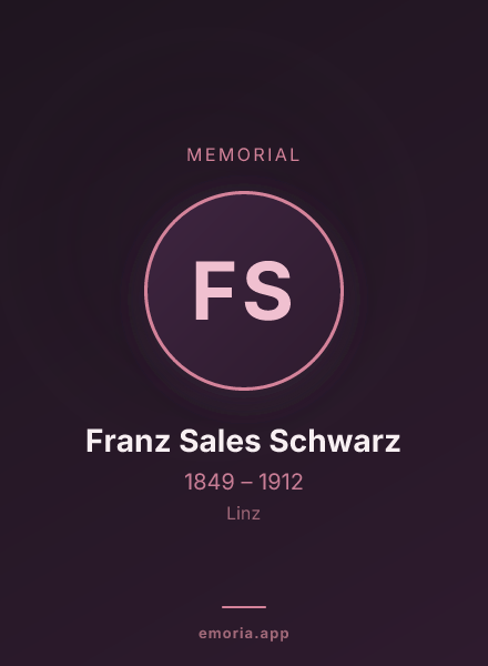 Memorial portrait of Franz Sales Schwarz