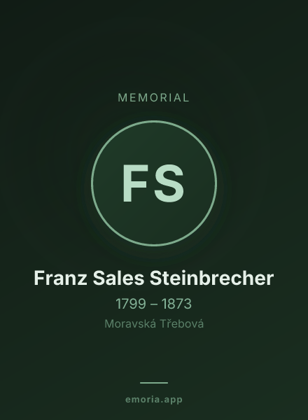 Memorial portrait of Franz Sales Steinbrecher