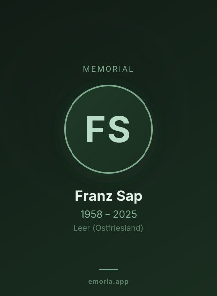 Memorial portrait of Franz Sap