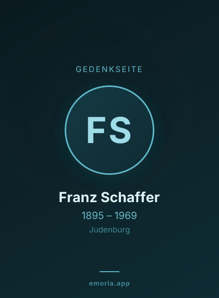 Gedenkportrait von Franz Schaffer