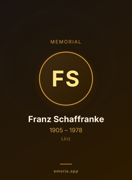 Memorial portrait of Franz Schaffranke