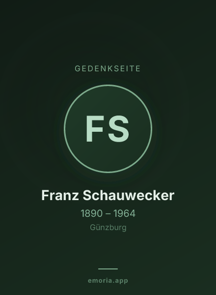 Gedenkportrait von Franz Schauwecker