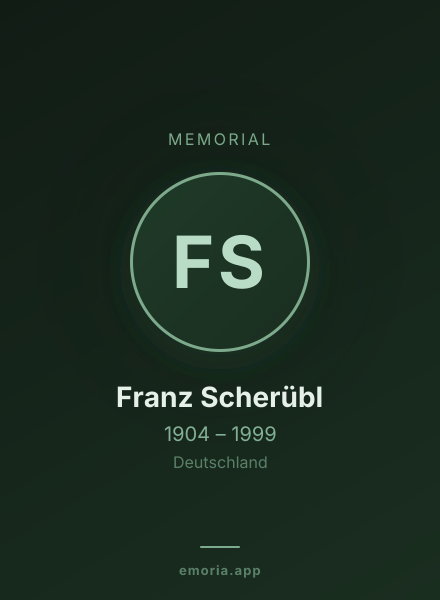 Memorial portrait of Franz Scherübl