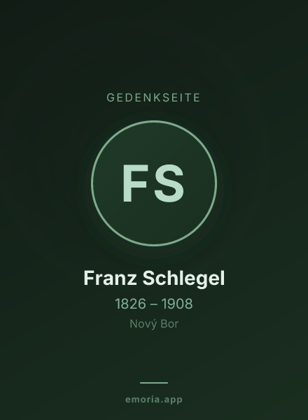 Gedenkportrait von Franz Schlegel