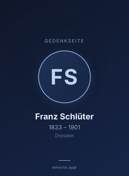 Gedenkportrait von Franz Schlüter