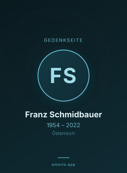 Gedenkportrait von Franz Schmidbauer