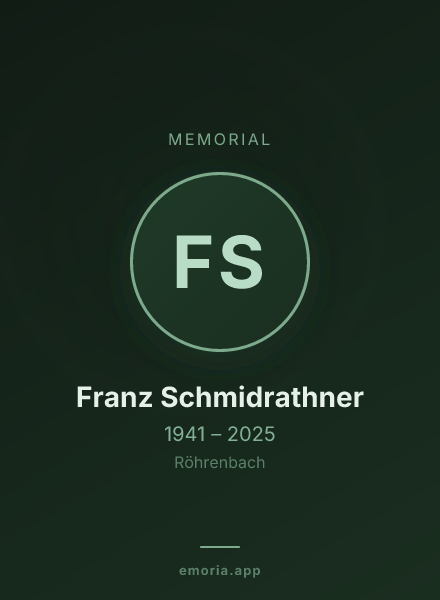 Memorial portrait of Franz Schmidrathner