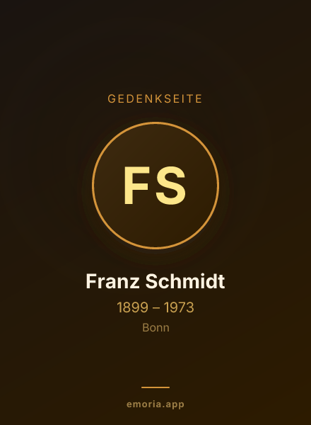 Gedenkportrait von Franz Schmidt