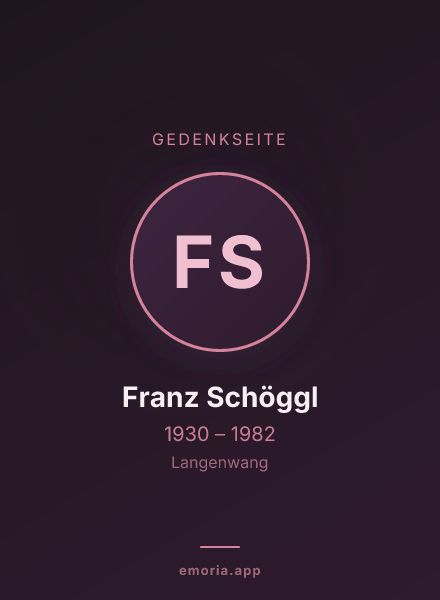 Gedenkportrait von Franz Schöggl
