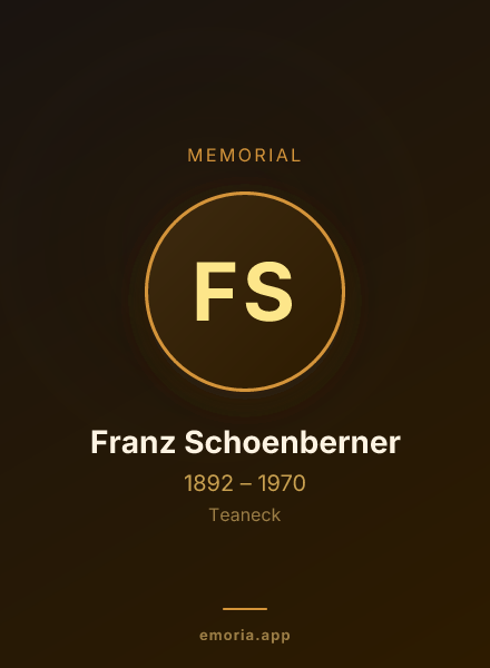 Memorial portrait of Franz Schoenberner