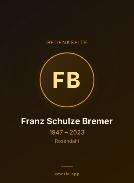 Gedenkportrait von Franz Schulze Bremer