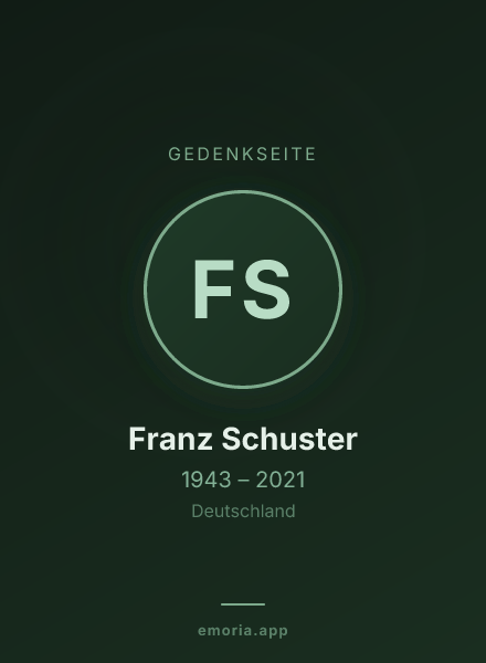 Gedenkportrait von Franz Schuster