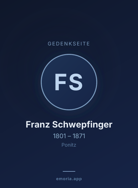 Gedenkportrait von Franz Schwepfinger