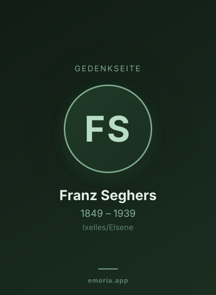 Gedenkportrait von Franz Seghers