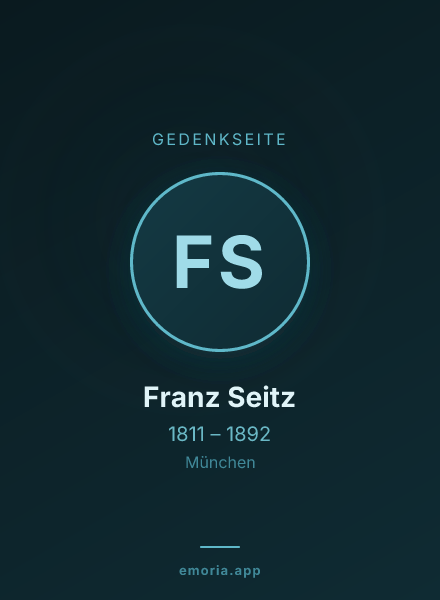Gedenkportrait von Franz Seitz